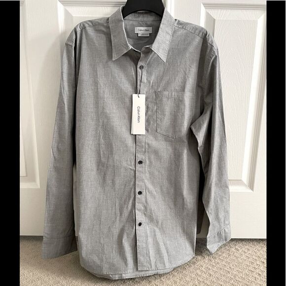 NWT Calvin Klein The Stretch-Cotton Shirt - Picture 1 of 12